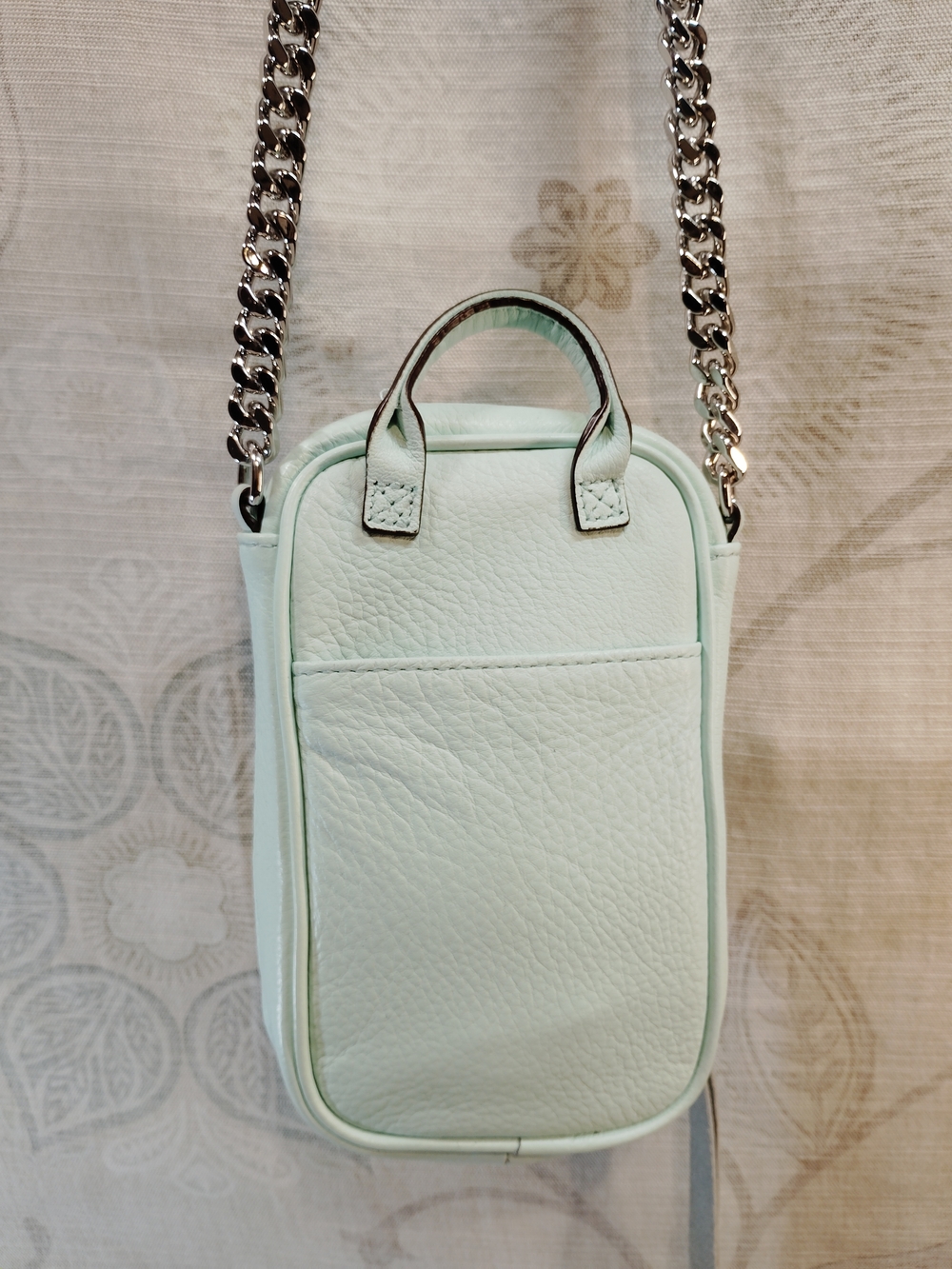 Aimee Kestenberg Mint Green Crossbody Bag with Silver Chain - Picture 3 of 5